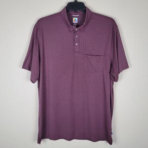 UB Tech Unionbay Short Sleeve Polo Shirt Perfromance Maroon Size XXL
